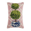 Pink Trellis Ball Topiary Hook Pillow