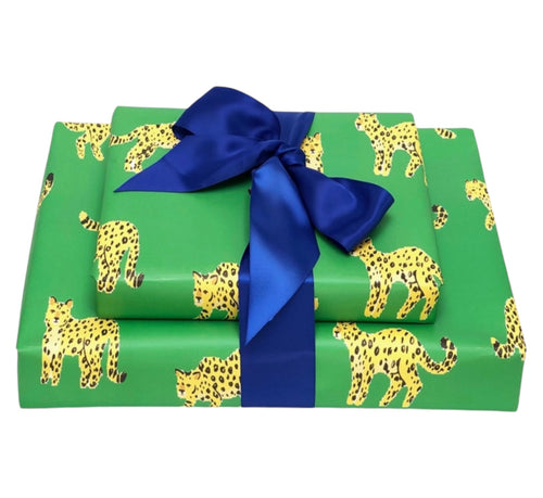 Green Leopard Wrapping Paper