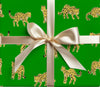 Green Leopard Wrapping Paper