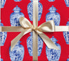 Red Ginger Jar Wrapping Paper