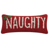 "Naughty" Holiday Hook Pillow