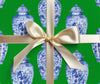 Green Ginger Jar Wrapping Paper