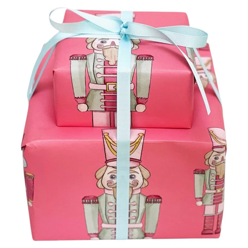 Pink Nutcracker Christmas Wrapping Paper