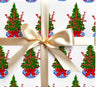 White Chinoiserie Christmas Wrapping Paper