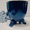 Ceramic Blue Glazed Pot Feet- Single