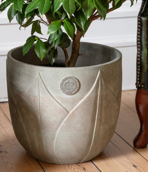 Kew Embossed Verdi Washed Planter